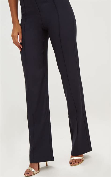 navy straight leg trousers